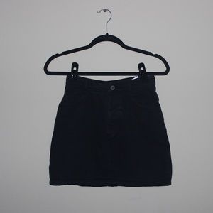 S | J. Galt Black Denim Mini Skirt